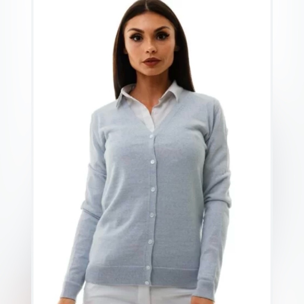 KNITTONS XL Merino Wool Grey lightweight long sleeve gorpcore classic cardigan